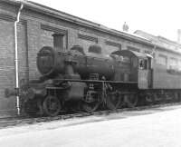 46428 on one of the reception lines at Barry on 12 Aug 1967 [see image 40332]. The locomotive was rescued and subsequently spent time at Boat of Garten [see image 19072] before becoming the object of a restoration project on the East Lancashire Railway.<br><br>[David Pesterfield 12/08/1967]