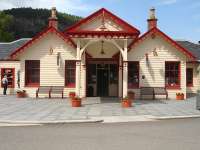 Restored main entrance to the former Ballater Station, June 2009.<br><br>[David Pesterfield 26/06/2009]