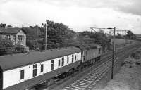 Class 27 no 5367 heads towards Glasgow after having just passed through Cardross station in May 1972 with a train off the West Highland Line<br><br>[John McIntyre /05/1972]