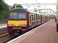 Glasgow bound service about to leave Coatdyke station on 8 July 2009.<br><br>[John Steven 08/07/2009]