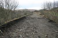A portion of the trackbed has been <i>taken for other purposes</i> near Stobs in March 2006.<br><br>[James Young 03/03/2006]