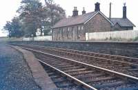 The station building at Steele Road looking across the platforms the week before closure. View is south towards Newcastleton.<br><br>[Bruce McCartney /12/1968]