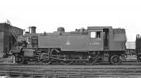 BR Standard 2-6-2T no 84000 stands on Chester (Midland) shed (6A) in the late fifties. The locomotive would have worked in from its then home shed at Birkenhead (Mollington Street). 84000 was eventually withdrawn from Croes Newydd, Wrexham, in October 1965 and cut up at Buttigeigs, Newport, some 4 months later. Chester Northgate shed closed at the beginning of 1960. The site now houses an ambulance station.<br><br>[K A Gray //]