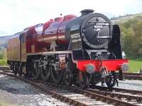 6100 <I>Royal Scot</I> photographed at Carrog on the Llangollen Railway on 19 April 2009<br><br>[Craig McEvoy 19/04/2009]