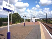 Platform scene at Croftfoot. July 2009.<br><br>[John Steven 15/07/2009]