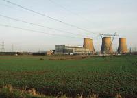 High Marnham power station viewed from the west. At the time of the photograph (January 2005) the site was relatively intact - only the chimneys had been demolished. At present (July 2009) only the cooling towers remain. The railway sidings were located to the distant left.<br><br>[Ewan Crawford 14/01/2005]