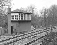 The signal box at Barnhill, Perth, photographed on 15 March 1986.<br><br>[Bill Roberton 15/03/1986]