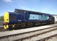 DRS class 37 locomotive no 37229 on display during the open day at the Kingmoor DRS depot, Carlisle, on 11 July 2009.  <br><br>[Kevin McCartney 11/07/2009]