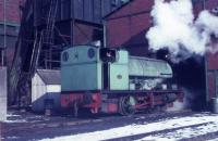 Lacking what might be thought of as a crucial piece of equipment for any shunter, the Courtaulds Peckett 0-4-0ST goes about its duties at the Ribbleton Red Scar plant in 1968. The loco would be used to bring loaded coal wagons down from the exchange sidings on the Longridge Branch and take the empties back. In 1968 the Peckett was replaced by a Rolls Royce Sentinel 4W diesel shunter that lasted until the plant closed. <br><br>[David Hindle //1968]