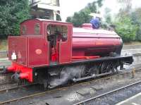 The attractive Hunslet 0-6-0ST <I>Jessie</I> standing at Llangollen in the Spring of 2006. <br><br>[Craig McEvoy //2006]