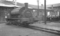 BR class Y9 (Ex-NBR G class) 0-4-0ST no 68095 on shed at St Margarets on 3 February 1962. This was the last example of the class to be withdrawn at the end of that year and can now be seen on display at the SRPS, Boness, having been repainted in NBR bronze green passenger livery. [See image 24229]<br>
<br><br>[K A Gray 03/02/1962]