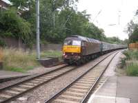 47786 'Roy Castle OBE' in tow at the rear of a Brighton - Doncaster charter passing Hampstead Heath on 25th July 2009<br><br>[Michael Gibb 25/07/2009]