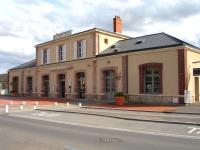 Frontage of Carentan Station on the Cherbourg Peninsula in July 2009. The previous station was destroyed in WW11.<br><br>[David Pesterfield 23/07/2009]