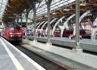 View over the platforms at Lubeckin July 2009.<br><br>[John Steven /07/2009]