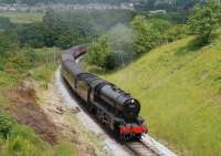 KWVR Summer Steam Gala, June 2009, with WD 2-8-0 no 90733 approaching Mytholmes Tunnel with the 1150 service from Keighley to Oxenhope.<br><br>[Andy Carr 26/06/2009]