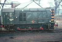 Another shot of D3891 on the last Kelso goods train on 29 March 1968. The small attachment on the cabside reads <I>Borderer</I>  and had been unofficially <I>'stuck on for the day'</I> - although it seems to have lasted longer than expected as the locomotive was seen in Edinburgh later in the year with the name still attached. <br>
<br><br>[Bruce McCartney 29/03/1968]