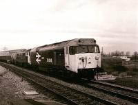 50048+31135 southbound through Culham on the Oxford - Didcot line in January 1983.<br><br>[Peter Todd 25/01/1983]