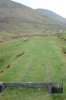 Looking towards Glenlochsie at the zig zag in September 2004. The line to the left ran, via another reversing spur, downhill to Dalmunzie House. That to the right continued uphill to Glenlochsie Lodge.<br><br>[Ewan Crawford 09/05/2004]