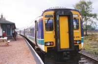 Morning Fort William - Glasgow Queen Street train about to leave Rannoch station in May 2003.<br><br>[John Furnevel /05/2003]