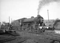 B1 61278 on the turntable at Kingmoor on 3 December 1966 prior to taking the <I>Last B1 Excursion</I> back to Edinburgh.<br><br>[Robin Barbour Collection (Courtesy Bruce McCartney) 03/12/1966]