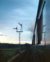 The <I>Last B1 Excursion</I>, behind 61278, heads home in fading light at Riddings Junction in December 1966, with the road clear for the Waverley Route... I wonder what I'd have thought if I'd known then that 40-odd years later I'd be living in Langholm? <br>
<br><br>[Bruce McCartney 03/12/1966]