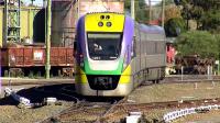 The1130 to Melbourne departs from Bendigo, Victoria, on 22 May 2009 formed by a VLocity DMU.<br><br>[Colin Miller 22/05/2009]