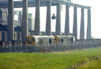 EE Type 1s, nos  20199+20204, stand alongside the unloading area at Methil power station in April 1983. <br><br>[Peter Todd 07/04/1983]