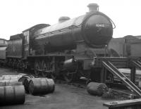 LNER Q7 no 63460 in the works yard at Darlington in October 1963. The locomotive is now preserved at North Road Museum.<br><br>[K A Gray 26/10/1963]