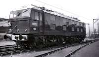 26022 seen here in the late 50s/early 60s looking immaculate in ex-works condition. The locomotive is thought to be standing on the single electrified line into Gorton Works (locally referred to as Gorton Tank) which finally closed in 1963.<br><br>[K A Gray //]