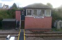 Newtonhill signalbox alongside the site of the former station on the Aberdeen Railway.<br><br>[Jim Pattison //2009]