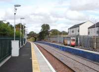 The recently-commissioned 'new' platform at Dunlop on 2 September 2009, temporarily the only one available while work transfers to the other side.<br><br>[David Panton 02/09/2009]