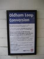 The end is nigh. With just over two weeks to go before the Oldham Loop closes as a heavy rail line for conversion to tram operation as part of Manchester Metrolink network. The last trains will run on 3 October 2009.<br><br>[John McIntyre /09/2009]