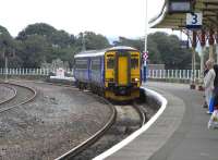 After crossing the River Kilmarnock Water viaduct 156 512 pulls into Kilmarnock on 2 September 2009 forming a Carlisle - Glasgow Central service.<br><br>[David Panton 02/09/2009]