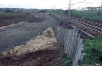 Ravenstruther coal terminal under construction in 1989. The view looks towards Glasgow.<br><br>[Ewan Crawford //1989]