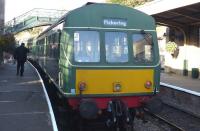 A Metro-Cammell DMU shortly after arriving at Pickering on 26 September 2007 with a service from Goathland.<br><br>[Colin Miller 26/09/2007]