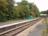The first Central Wales line station north of the passing loop at Llandrindod Wells is Penybont, which also had a loop at one time. Now served by four trains each way daily the basic facilities suffice and the station is a request stop halt. <br><br>[Mark Bartlett 17/09/2009]
