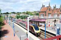 A non-stopping service passes Stone on the Stafford to Stoke-on-Trent line.<br><br>[Ewan Crawford 10/09/2009]