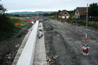 Looking to Bathgate at Armadale where a large concrete wall has been built and then buried? Interesting.<br><br>[Ewan Crawford 26/09/2009]