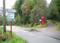 The road to Achnashellach station - part 1. View west, September 2009. [See image 25660]<br><br>[John Furnevel 27/09/2009]