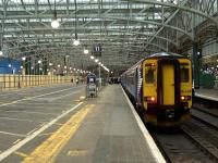 156439 stands at Platform 11 of Glasgow Central on 1st October. To the left is the former car park which will become the new platforms 12 and 13. Originally planned as part of the now cancelled Glasgow Airport Rail Link, this will be the biggest construction project undertaken at the station since the extension of 1906. The car park was closed on 27th September and screens are now being erected which will result in a temporary reduction in the available space on platforms 11 and 14.<br><br>[Graham Morgan 01/10/2009]