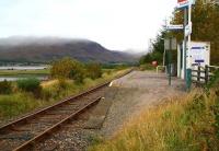 View north east from Attadale station on the south shore of Loch Carron on 29 September 2009... in the rain<br>
<br><br>[John Furnevel 29/09/2009]