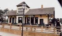 Crossroads Village is a museum village near Flint, so it's not far from Detroit. The village includes the Huckleberry Railroad, using part of the Pere Marquette Railroad trackbed. This 'depot' is the only station on the figure-of-8 system.<br><br>[Ken Strachan 08/09/2001]