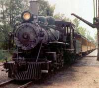 Crossroads Village is a museum village not far from Detroit. The village includes the Huckleberry Railroad, using part of the Pere Marquette Railroad trackbed. This was the locomotive when I visited: Baldwin 4-6-0 no. 53296.<br><br>[Ken Strachan 08/09/2001]
