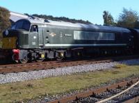 Peak D8 Penyghent, from initial prototype batch of ten, rests at Rowsley after arrival with 15.30 service from Matlock Riverside. Topped and tailed with newly restored 37152 on 16.15 service back to Matlock. <br><br>[David Pesterfield 11/10/2009]