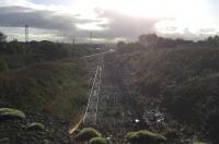 Work now in progress on old Dalry Down line in preparation for run-round loop? (For a comparison with an earlier shot at the start of works [see image 25776]).<br><br>[Robert Blane 08/10/2009]