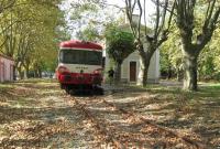 A very rural French railway scene. The only intermediate station on the ATTCV tourist line is at St Anastasie where two-car <I>Caravelle</I> unit 4567 is pictured during its 10 minute stop on the 1hour 20 minute outward journey from Carnoules to Brignoles. This scenic line operates on Sundays from April to October and benefits from an additional train on Wednesdays from June to September.<br>
<br><br>[Malcolm Chattwood 23/09/2009]