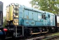 D3668 awaiting main generator repairs at Hayes Knoll on the Swindon and Cricklade Railway on 10 October 2009.<br><br>[Peter Todd 10/10/2009]