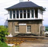 Catching up with the news at Camps Junction signal box. View north over the foot crossing on 26 May 1982. [See image 26681]<br><br>[Peter Todd 26/05/1982]