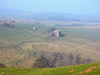 The remains of Belah viaduct and signal box, seen looking across the valley towards Kirkby Stephen on a misty March morning in 2007.<br><br>[John Thorn /03/2007]