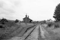 Looking east along the platform at Wrington, North Somerset, in 1962. A station on the branch from Congresbury, on the Cheddar valley line to Blagdon, Wrington had lost its passenger service as long ago as September 1931.<br><br>[John Thorn //1962]